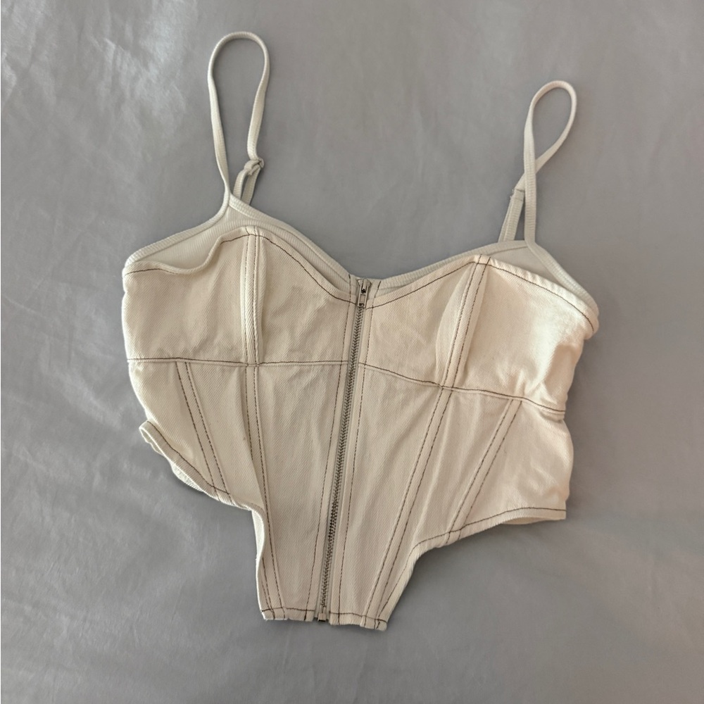 White Fox Boutique Women's Cream and White Corset